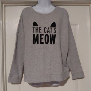 Kate Spade Heather Gray Cat's Meow Sweatshirt